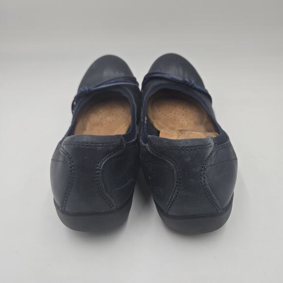 Clarks Collection Meadow Rae Blue Leather Ballet Flats Women's sz 9 M - Picture 4 of 6